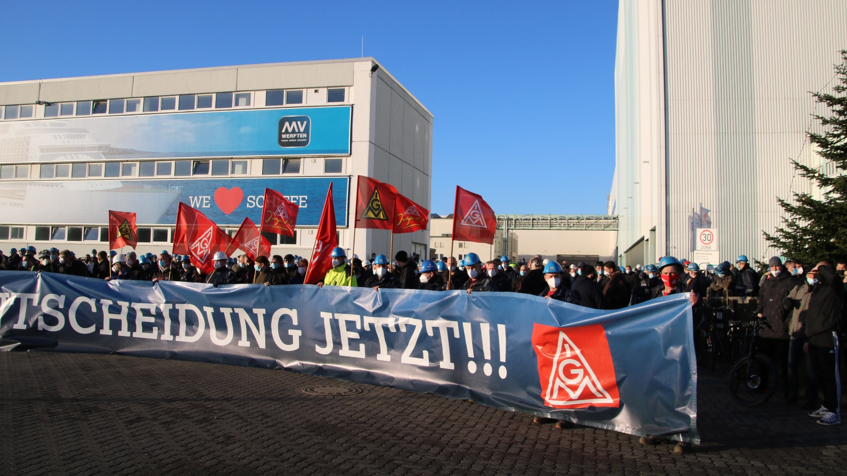 Banner am Werfttor