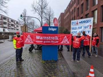 Gleiche tarifliche Bedingungen bei Dräger für die Gebäudetechnik gefordert!
